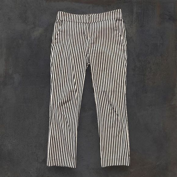 New York & Company Pants - New York‎ & Company Dress Pants Size 0 Black and White Stripes Straight Low Rise